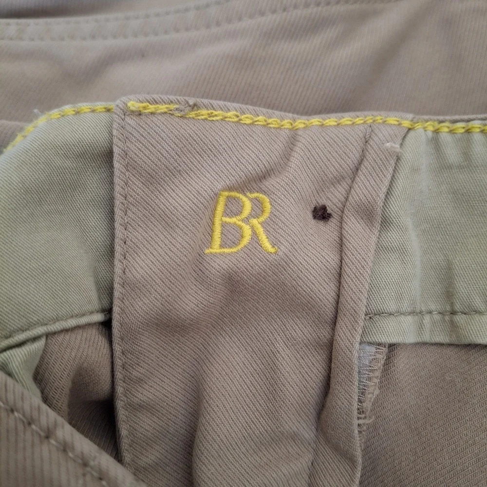 Banana Republic Traveler Tapered Cargo Pants‎ Mens 36R Khaki Beige Stretch Chino